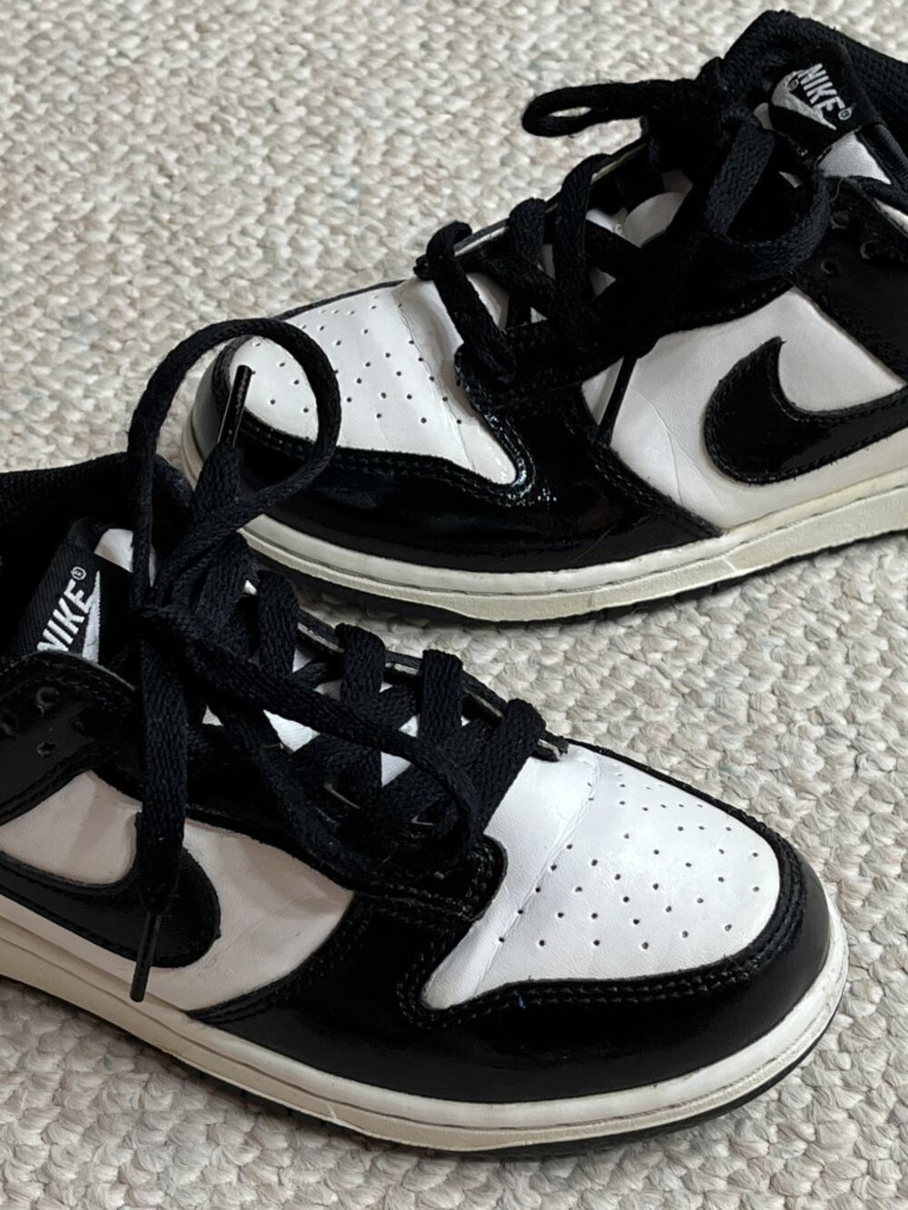 NIKE Dunk Panda Low Black White Boy's Size 3Y Youth Sneakers Shoes CW1588-100